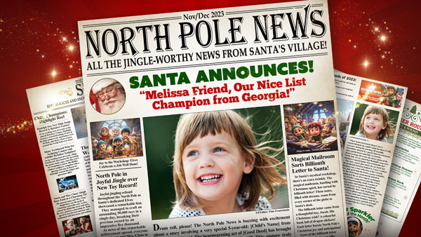 Personalized North Pole News Paper
