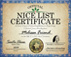 2021 Personalized Nice Certificate